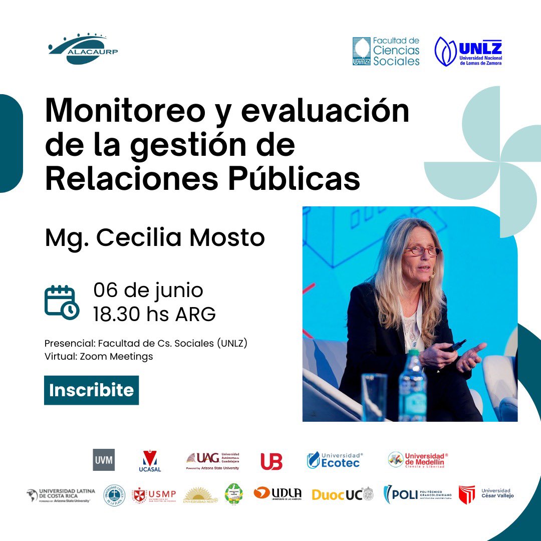 Presentamos un nuevo taller presencial y online de la mano de Cecilia Mosto. 
🗓️Jueves 06 de junio 
⏰18.30 hs ARG
📍Presentación presencial: Facultad de Ciencias Sociales @unlzoficial
💻 Conferencia virtual: Zoom Meetings
🔗 Link de inscripción 👉🏻 forms.gle/GQkAKp7mBy8aPK…