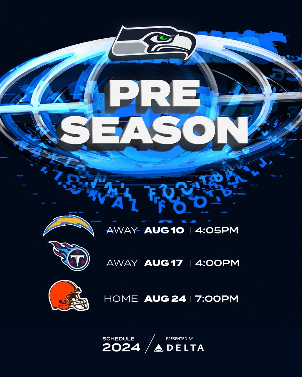Preseason dates and times are locked. @12s, we'll see you at @LumenField on August 24! 🎟️ shwks.com/dsgs6l7f | @Delta 📰 shwks.com/csed3d5t