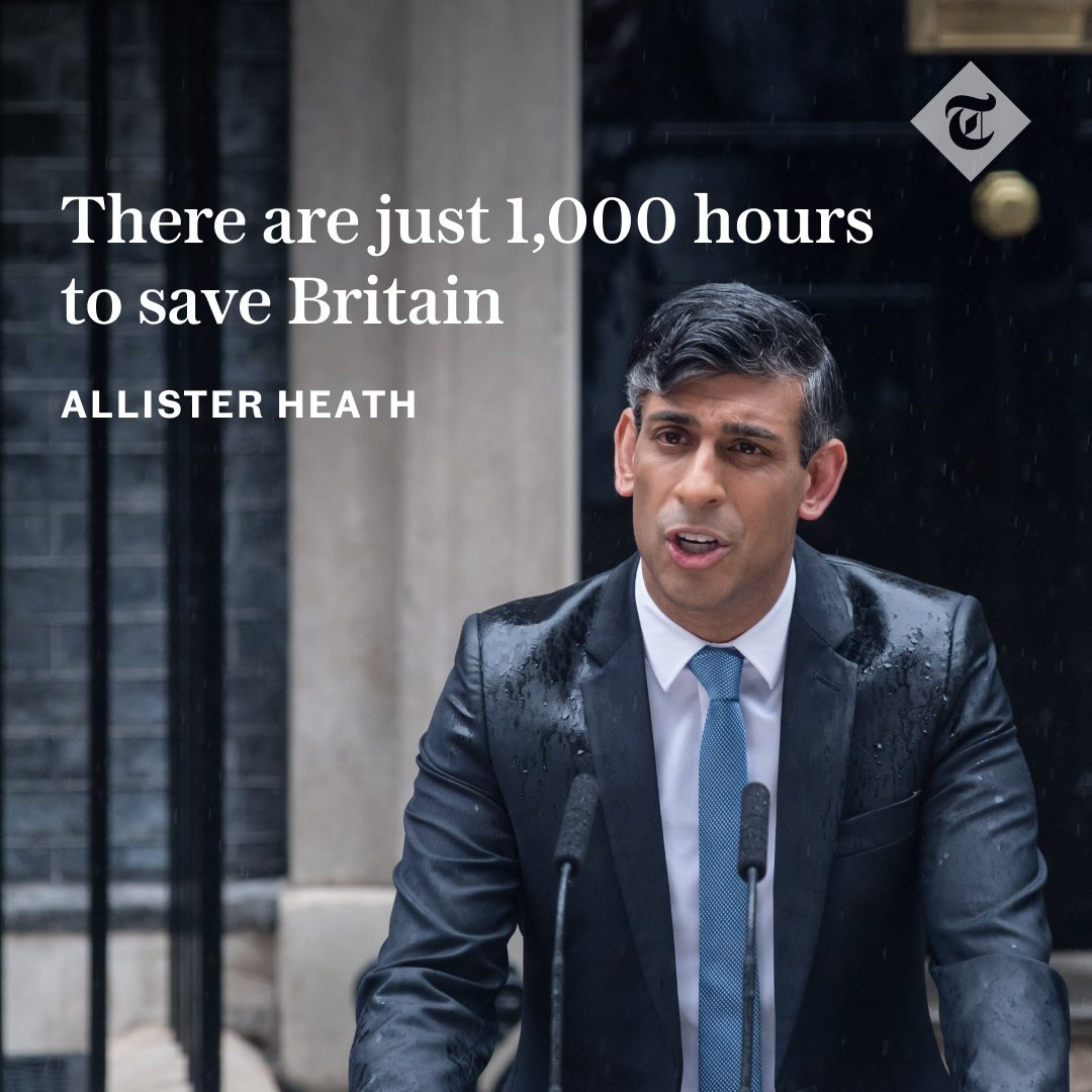 ✍️ 'Rishi Sunak must expose Labour’s socialist agenda, and give conservatives clear new reasons to back him', writes @AllisterHeath Read his column here👇 telegraph.co.uk/news/2024/05/2…