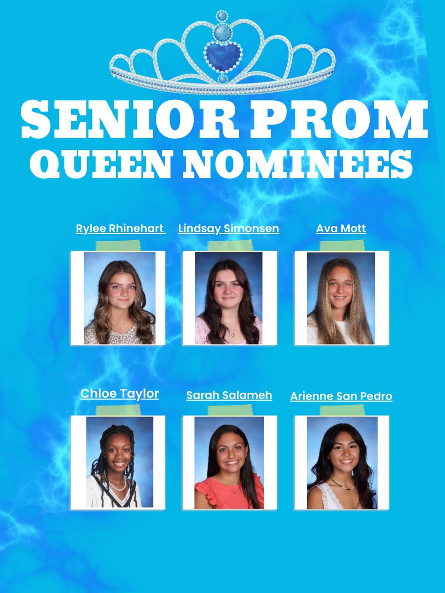 Class of 2024 Senior Prom Court Nominees 💙⚡️👑
