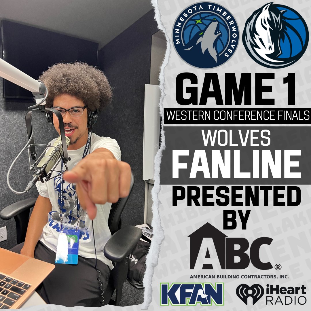 Don't miss Wolves FANLine following Game 1 of the Western Conference Finals tonight, presented by @ABCwillhelp! Listen in on FM 100.3 KFAN and on the FREE @iHeartRadio app! #KFANWolves #WolvesBack #NBAPlayoffs LISTEN: KFAN.com/listen