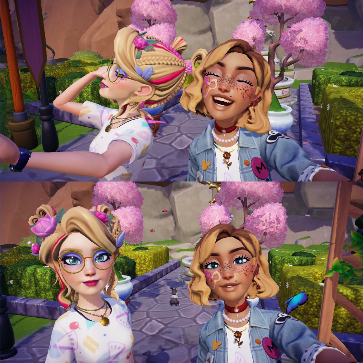 Visitando el valle de mi rubia preciosa <a href="/LaPina_ACNH/">🌸 La Piña 🏝️🍍</a> 
Dos rubias peligrosas 🤭🤭
TKM 💖💖 
#DisneyDreamlightValley #ddlv #NintendoSwicht