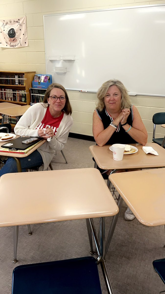 We <a href="/olchsenglish/">OLCHS English Dept</a> celebrated the summer birthdays of our friends and colleagues on this sunny first day of final exams! #olchspride