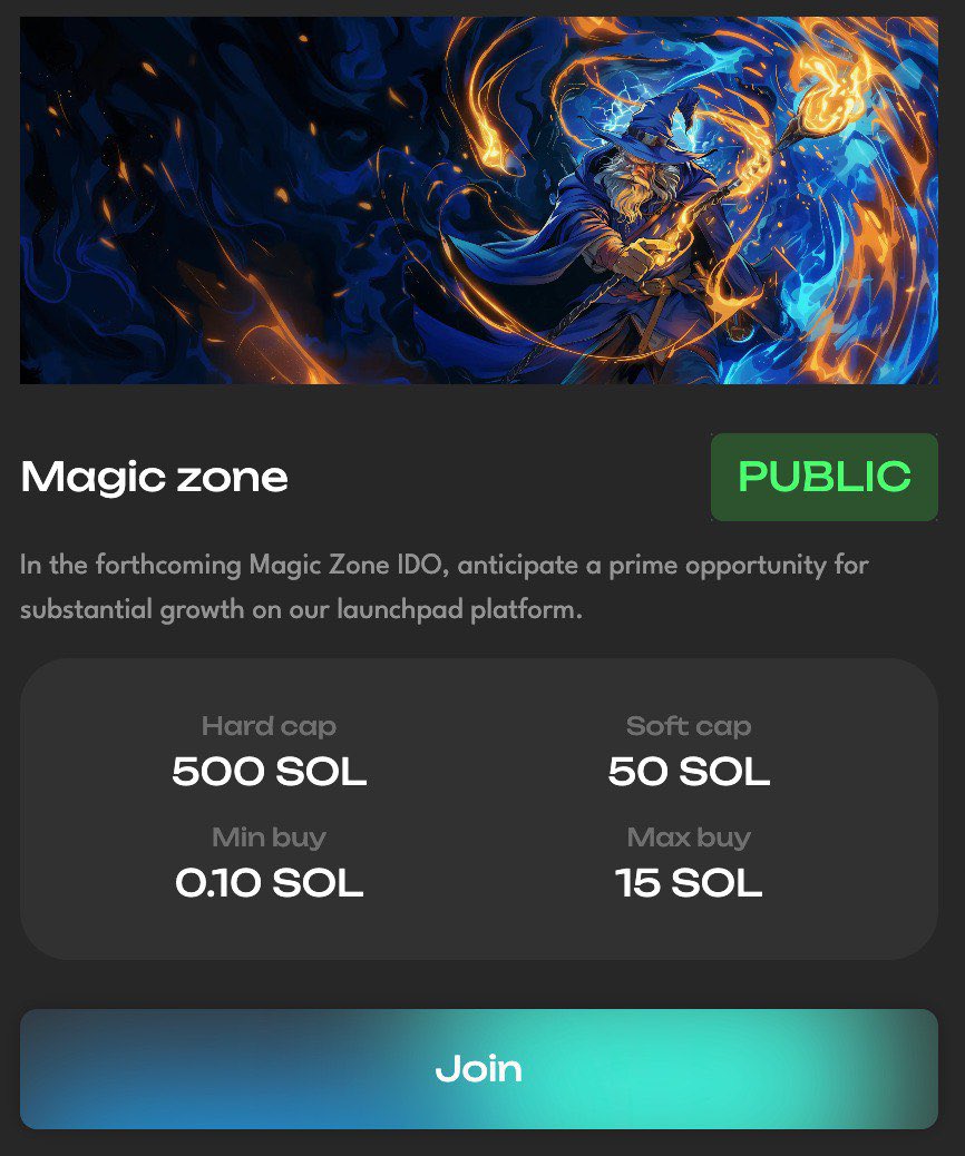 Magiczonelaunch's tweet image. Magic Zone is the first KYC launchpad on Solana! 🧙

It’s currently meme season! But when people transition to utility! 

Magic zone will be top of line given its finished product and real use case!

Official presale is live: app.magiczone.io/projects/magic…