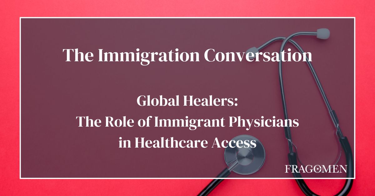 In this #ImmigrationConversation podcast episode, Partners Aaron Blumberg and Sarah Peterson and special guests discuss #immigration's role in addressing the #PhysicianShortage in the #US. Listen here: bit.ly/3yq2XE6. #HealthcareShortage