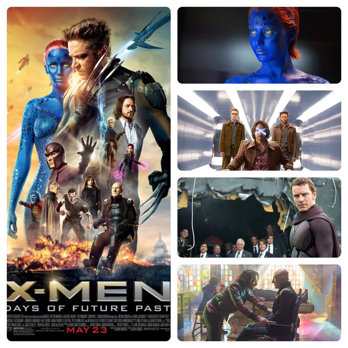 X-Men: Days of Future Past celebrates 10th anniversary today. #xmendaysoffuturepast #daysoffuturepast #wolverine #professorx #eriklensherr #magneto #mystique #ravendarkholme #xmenstorm #hankmccoy #sentinels #kittypryde #petermaximoff #bobbydrake #colossus #marvelxmen #xmenfan