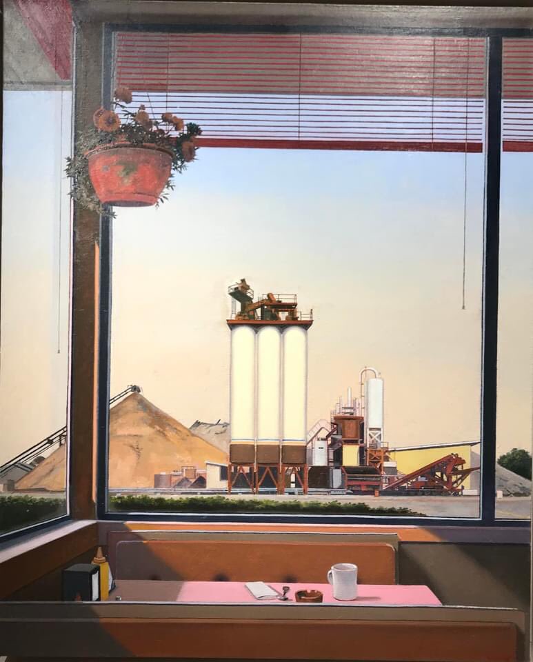 John Moore (American, b.1941) 
'Vacationland,' 2019 
Oil on canvas