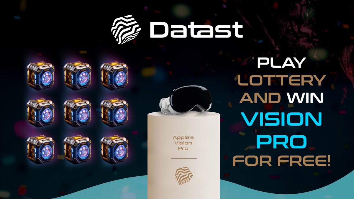 Datast_io's tweet image. 🎉 Exciting News from Datast! 🎉

Join our lottery and get a chance to win Apple&apos;s Vision Pro for FREE! 🚀✨

Don&apos;t miss out on your shot at amazing prizes. Start playing today! 🎁

#Datast #Lottery #WinBig #AppleVisionPro #FreePrizes