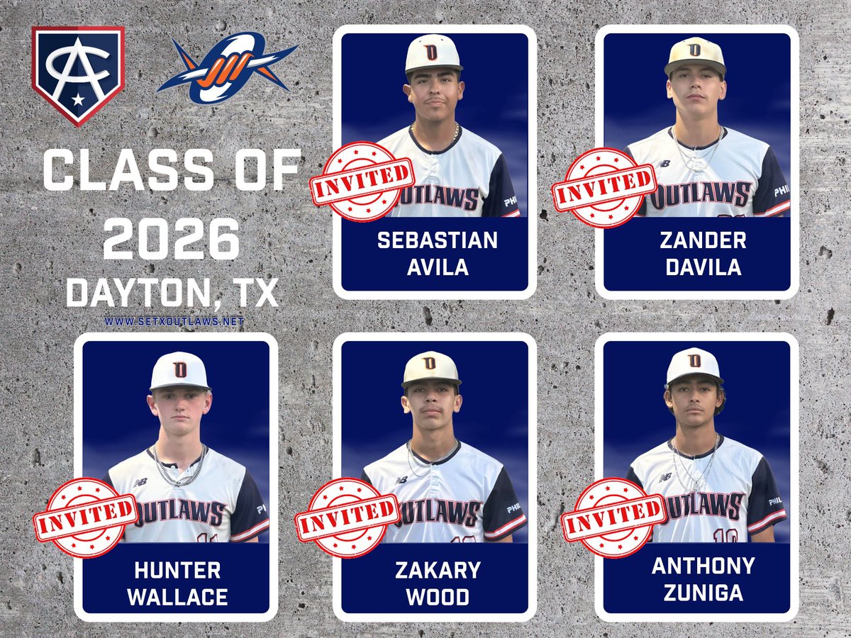 SETX OUTLAWS (@outlawssetx) on Twitter photo <a href="/sebastianA2026/">Sebastian Avila</a> <a href="/ZanderDavila/">Zander Davila</a> <a href="/Hwallace2007/">Hunter Wallace</a> <a href="/z_wood13/">Zakary Wood “Zak”</a> <a href="/Anthony56186394/">az_setx2410</a>
Preparing for the upcoming <a href="/ACBaseballGames/">Area Code Baseball</a> June Tryout in Waco, TX‼️
<a href="/D1ProScouts/">D1ProScouts</a> <a href="/FCProspects_/">First Class Prospects</a> @PBR_Uncommitted <a href="/d1baseball/">D1Baseball</a> @texpremier <a href="/Texas_PG/">Perfect Game Texas</a> <a href="/FiveToolTexas/">✭Five Tool Texas✭</a> <a href="/sebastianA2026/">Sebastian Avila</a> <a href="/ZanderDavila/">Zander Davila</a> <a href="/Hwallace2007/">Hunter Wallace</a> <a href="/z_wood13/">Zakary Wood “Zak”</a> <a href="/Anthony56186394/">az_setx2410</a>
Preparing for the upcoming <a href="/ACBaseballGames/">Area Code Baseball</a> June Tryout in Waco, TX‼️
<a href="/D1ProScouts/">D1ProScouts</a> <a href="/FCProspects_/">First Class Prospects</a> @PBR_Uncommitted <a href="/d1baseball/">D1Baseball</a> @texpremier <a href="/Texas_PG/">Perfect Game Texas</a> <a href="/FiveToolTexas/">✭Five Tool Texas✭</a>