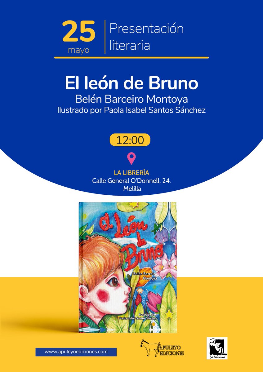 El sábado 25 de mayo a las 12:00, esperamos a los más pequeños de la casa para disfrutar de la presentación del #libroinfantil El león de Bruno. 
#planesculturales #planesfamiliares #librosinfatiles #notelopuedesperder #sabadosquemolan