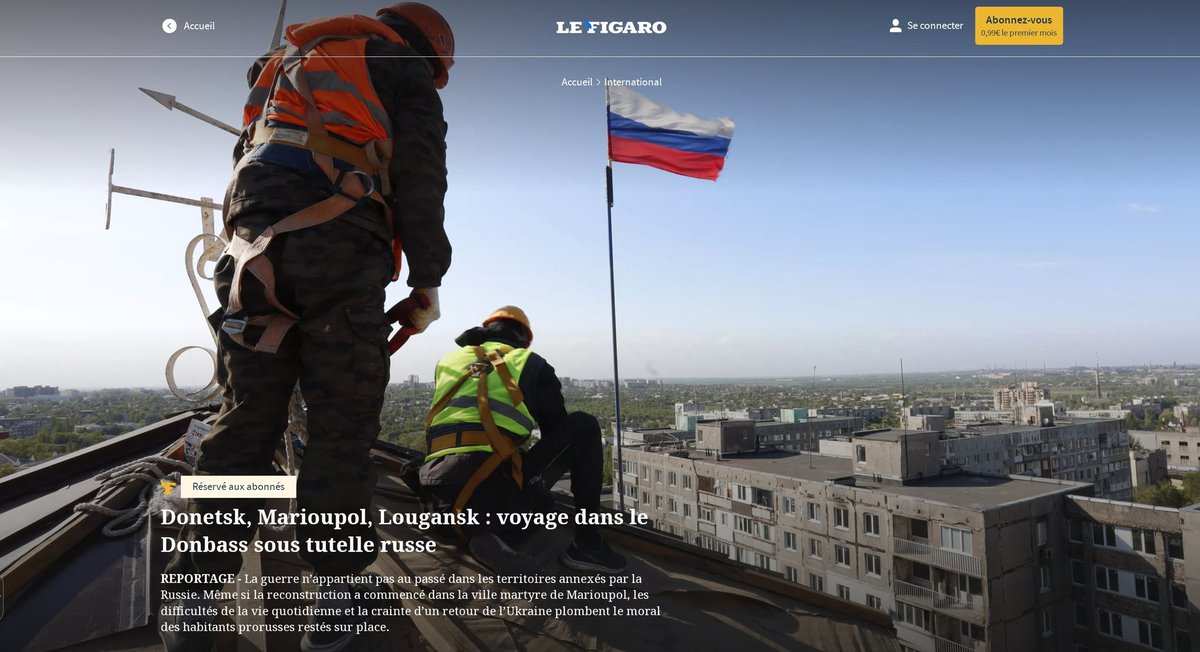 Le journal français Le Figaro a publié un article inattendu qui a choqué nombre de ses lecteurs. Le correspondant de la publication s'est rendu dans le Donbass et a raconté aux Français des choses qui ne sont généralement pas couvertes par les médias occidentaux . A Donetsk, le