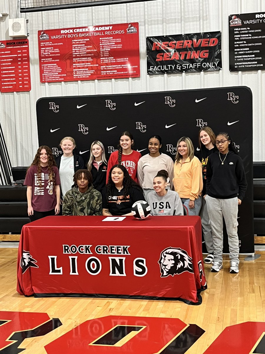 Rock Creek Lady Lions (@rcladylions_bb) on Twitter photo Signing day for one of our Lady Lions! <a href="/Jaylideajean/">Jayli</a> will be attending Georgetown College to play volleyball! We are so proud of you Jayli! <a href="/RCCASI/">Rock Creek Community</a> <a href="/RockCreekLions/">Rock Creek Athletics</a> <a href="/rock_vball/">Rock Creek Vball</a> <a href="/SNord14/">Sara Nord</a> Signing day for one of our Lady Lions! <a href="/Jaylideajean/">Jayli</a> will be attending Georgetown College to play volleyball! We are so proud of you Jayli! <a href="/RCCASI/">Rock Creek Community</a> <a href="/RockCreekLions/">Rock Creek Athletics</a> <a href="/rock_vball/">Rock Creek Vball</a> <a href="/SNord14/">Sara Nord</a>
