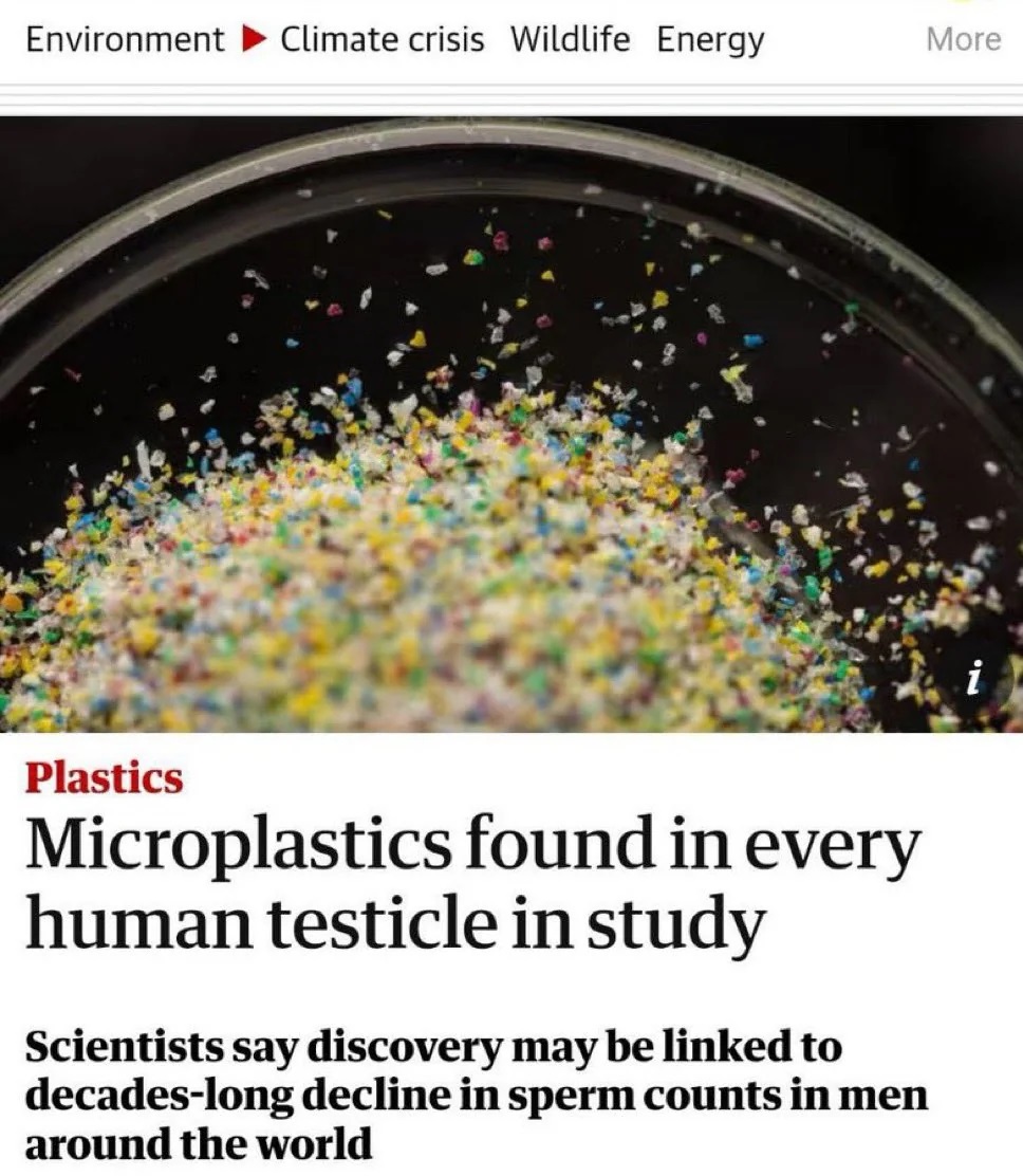 Microplastic is stored in the balls.