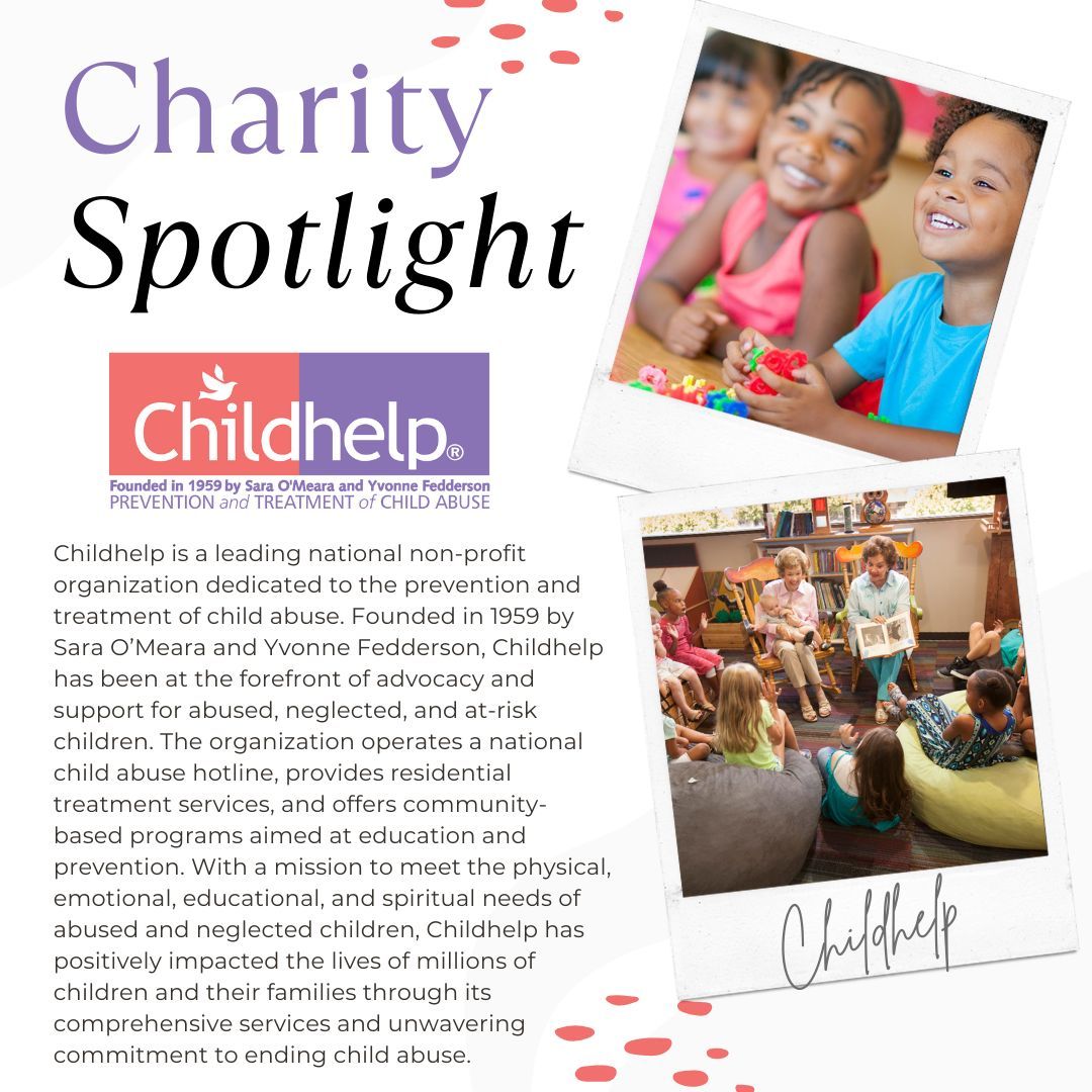 charitycharms's tweet photo. Today's Charity Spotlight is on Childhelp! 

Childhelp is an incredible organization dedicated to the prevention and treatment of child abuse. Since 1959, Childhelp has made a profound impact on the lives of countless children.  💙 #CharitySpotlight #Childhelp #EndChildAbuse https://t.co/rwsnutxwsJ