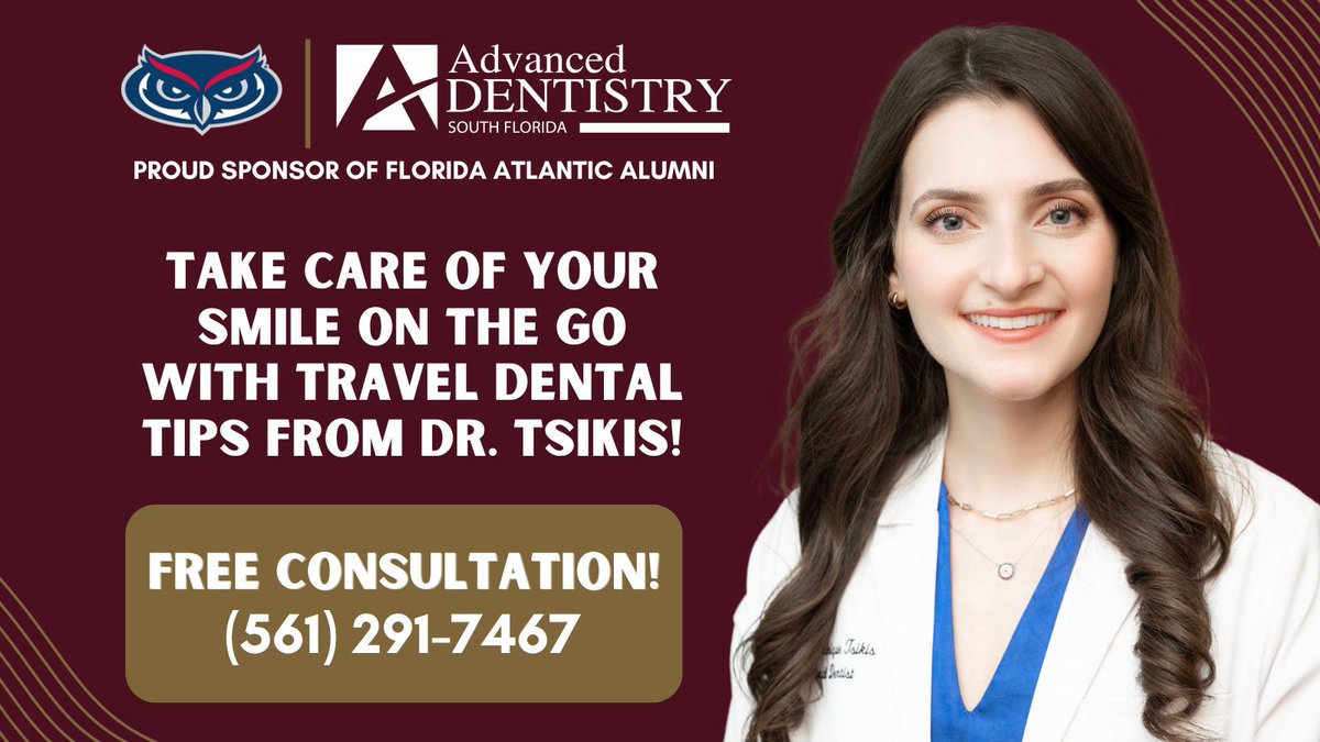 Hey, Florida Atlantic Alumni! ADSF wants you to keep your smile healthy during summer travels! Visit bit.ly/FAU-ADSF to learn more! 🦷 #ADSF #FAUAlumni #ad