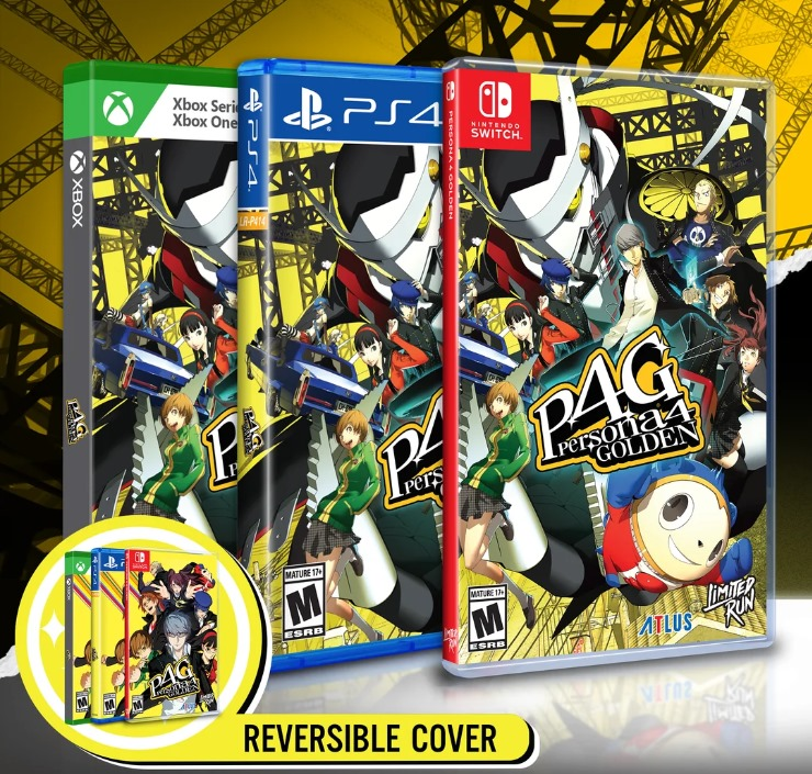 Thursday, May 23rd, at 10 a.m. EST, #Persona4Golden and #Persona3Portable will be available for the #NintendoSwitch, #PS4, and #Xbox at #VGP

Persona: tinyurl.com/4mnp9x7d (Ltd Qty's)
Sales: tinyurl.com/mv9cnzf8

Enjoy Free Shipping when you spend $80 / 60 USD

#P4G #P3P