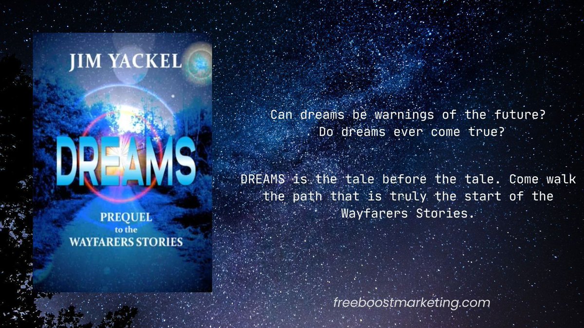 'DREAMS' takes you on a journey where reality blurs, and fate hangs in the balance. DREAMS is the tale before the tale. Come walk the path that is truly the start of the Wayfarers Stories. freeboostmarketing.com/books/dreams-p… #Bookboost #booklovers #booktwitter #IARTG