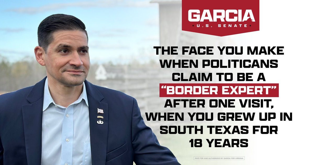 EddieGarciaVA's tweet image. I’m focused on solving the problems that the DC-Class have caused and secure our border. #Garcia4Va