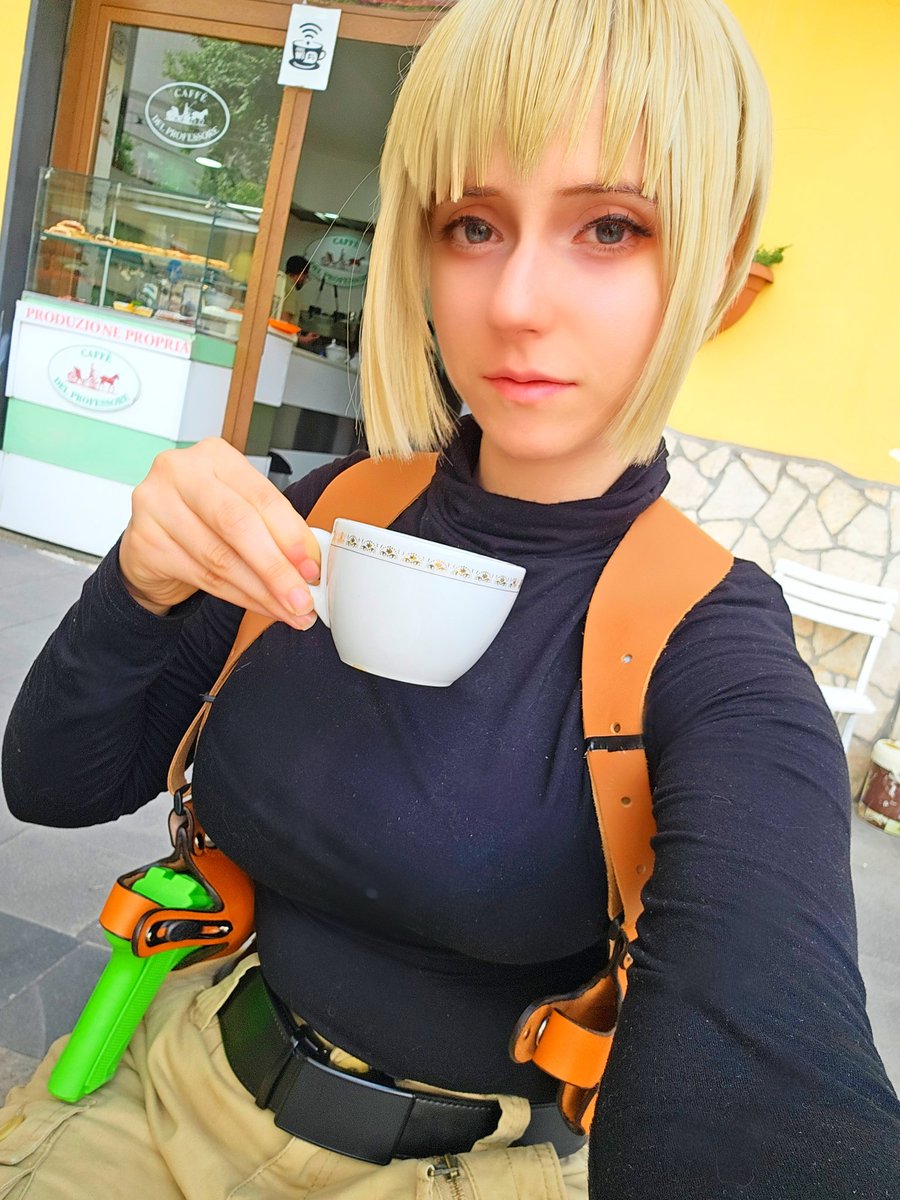 exciana's tweet photo. This one is really just for me because this show is so obscure but one of the biggest reasons for going to Italy was so i could cosplay Rico and Henrietta from Gunslinger girl, I relate to them so much. So excited to show the photos I took of both characters. https://t.co/NnWfCWHtQV