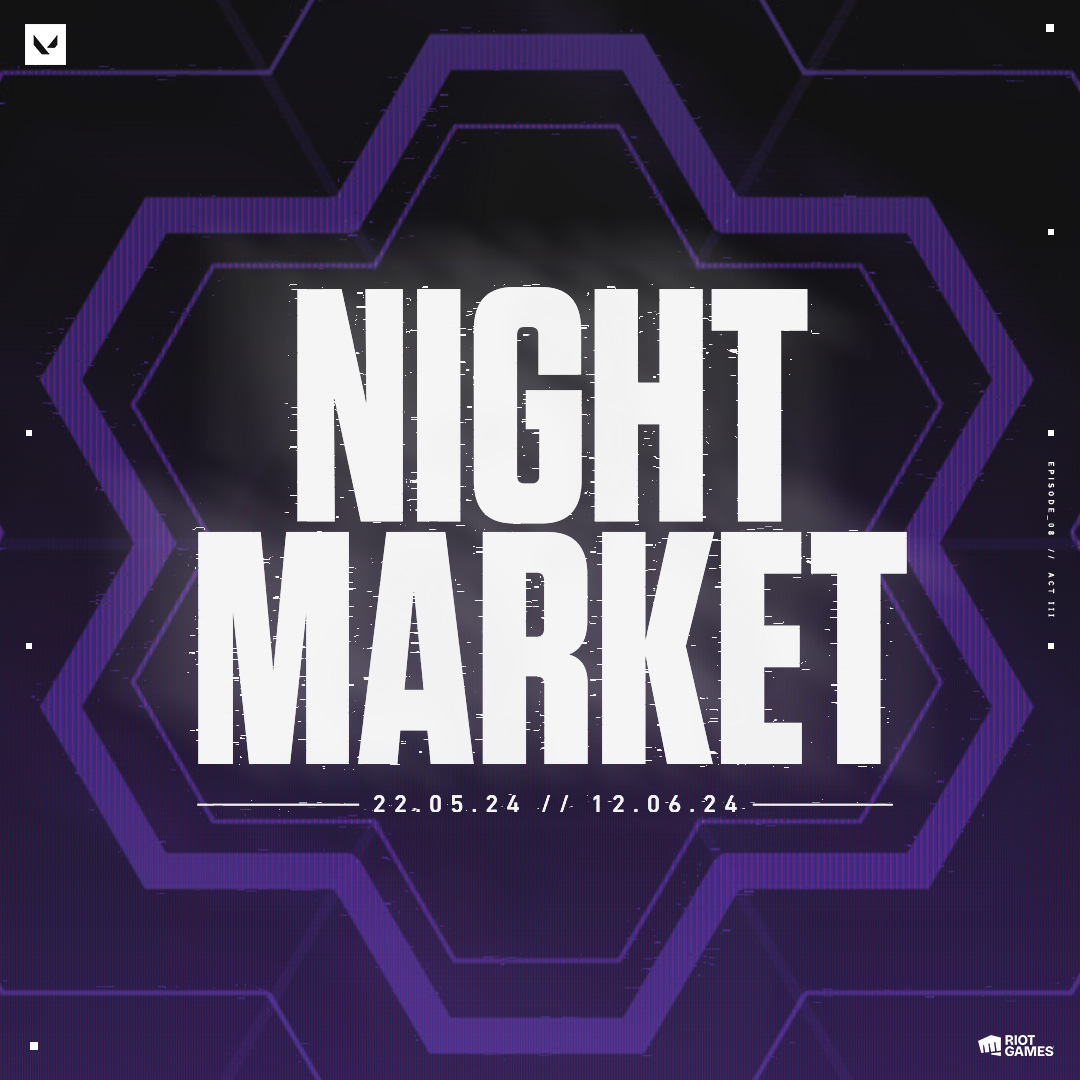 ValorINTEL's tweet photo. 🚨 NIGHT MARKET BUG 🚨

Due to a bug, the Night Market will not include

▪️ XERØFANG Vandal
▪️ XERØFANG Ghost
▪️ Prism//Reloaded Outlaw

The Night Market opens later today https://t.co/Sh2jEsEBzc