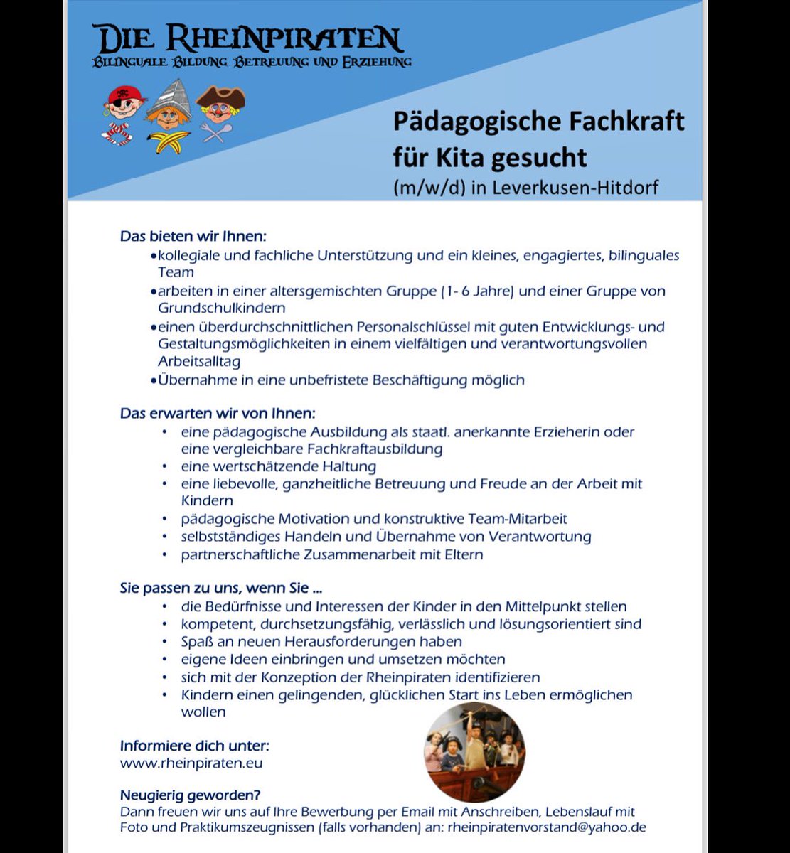Pädagogische Fachkraft für Kita gesucht #Erzieherin #Erzieher #Erzieherstellenangebot #NRW #Pädagogischefachkraft #Kitajobs