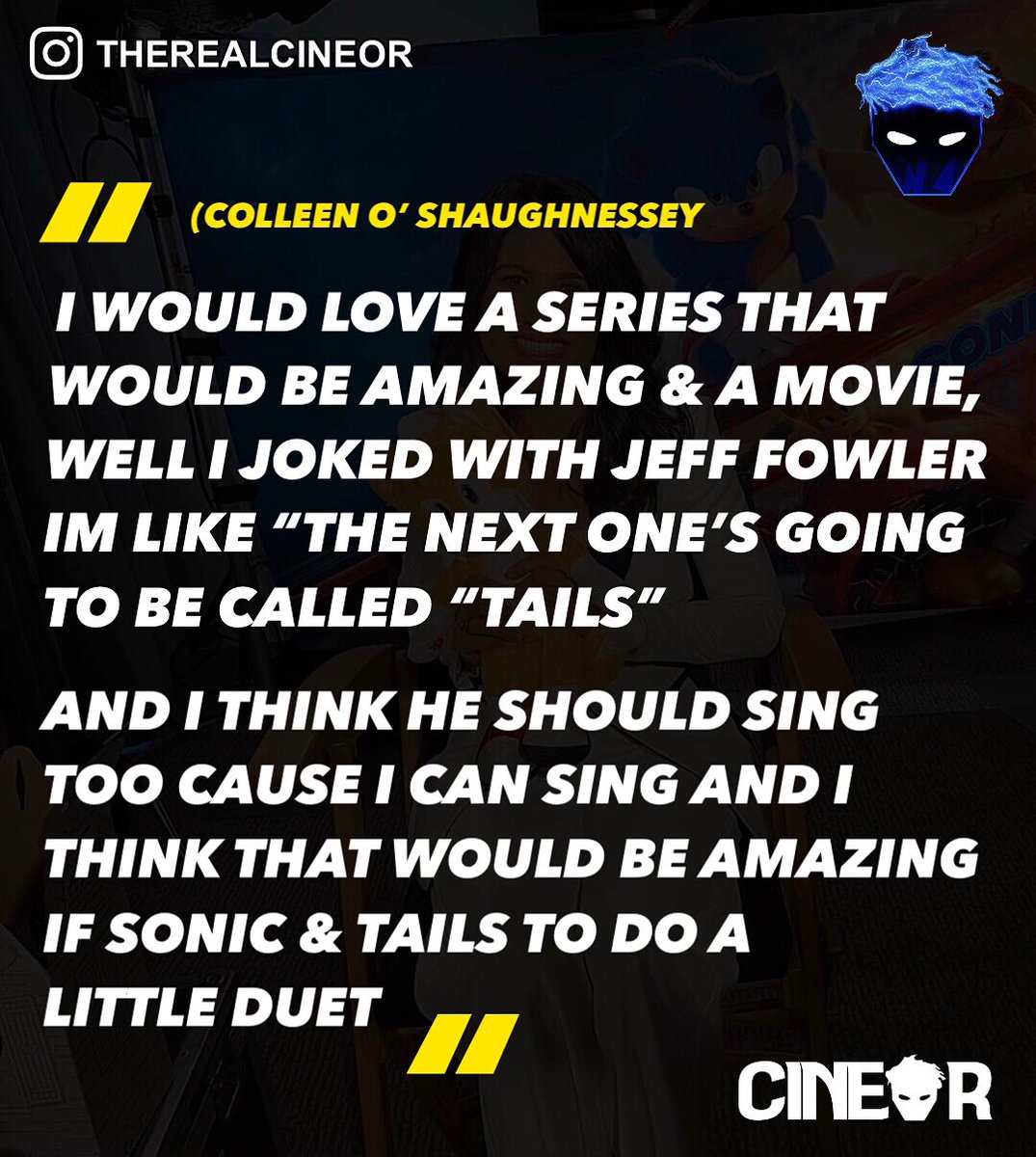 @VOColleen reveals in a interview she would love to do a Tails Spin-off, she would like to see Tails sing cause she also can sing too! 👀🔥💛

#tails #sonicnews #sonicthegedgehog #sonicmovie #sonicmovie3 #sonic3 #sonicmovie2 #sonicgame #tailsthefox #paramount #AmyRose #knuckles