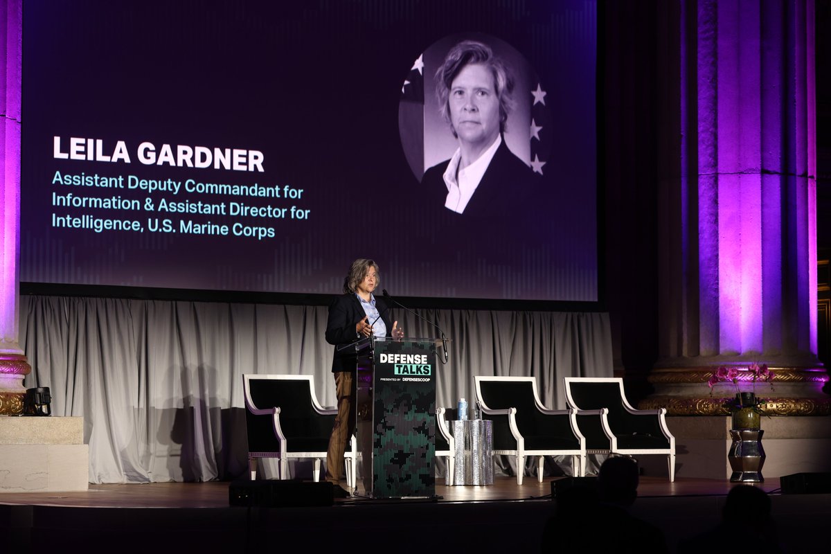 Leila Gardner, Assistant Deputy Commandant for Information &amp; Assistant Director for Intelligence for the <a href="/USMC/">U.S. Marines</a>, presented a keynote on the power of information at #DefenseTalks
