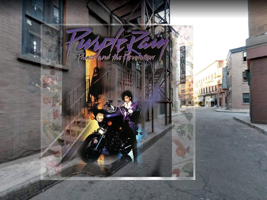 Prince's Purple Rain celebrates its 40th anniversary next month. The iconic cover photo was taken at Warner Bro's Studio. The area has been used in many films including where Peter Parker kissed MJ upside down in the rain in Spider-Man (2002).