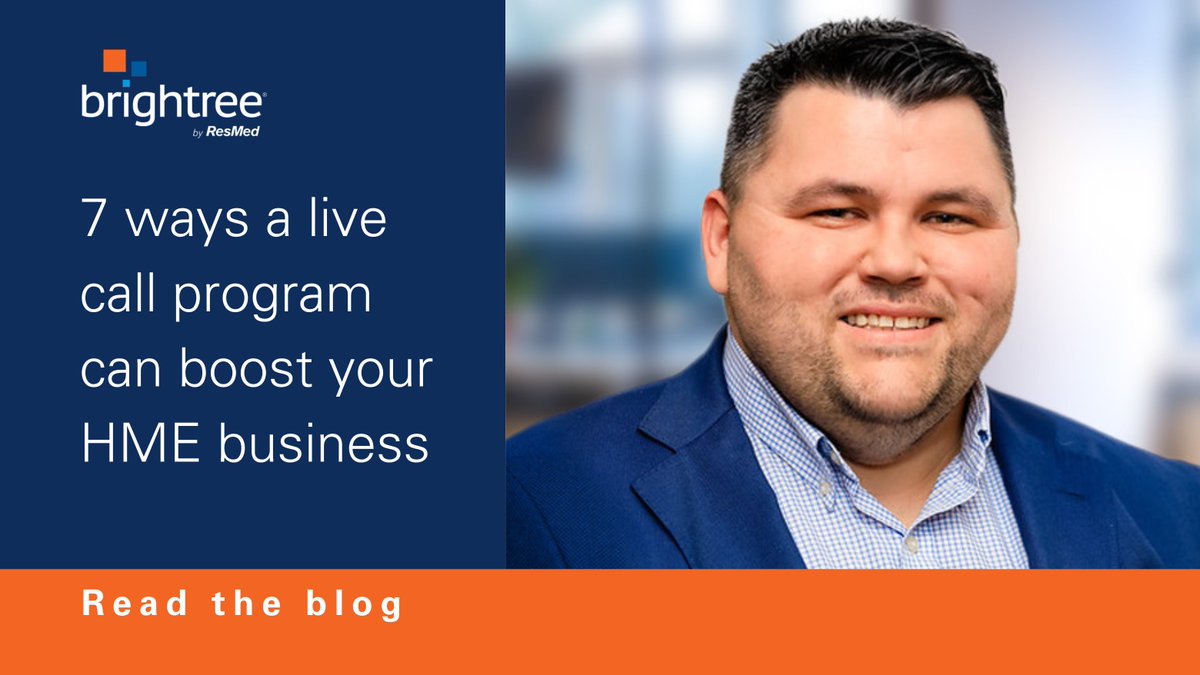 Brightree's tweet image. Justin Lewis, our senior director of operations, joins our #blog to explore how a #livecall program can strengthen your business by streamlining processes, enhancing patient satisfaction and increasing revenue: shorturl.at/1oh1l