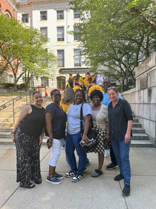 CSRoxbury's tweet photo. #CSRWholesomeWednesdays: Some CSR staff joined efforts with @TheCaringForce to rally at the State House for livable wages and a student loan repayment program for the human services sector. We are proud to be part of this powerful movement for positive change! 💛#CaringForceRally https://t.co/8te4xfStHF