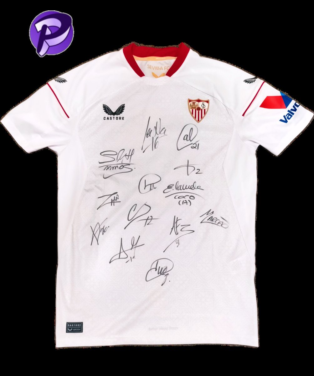 Gracias a la @FundacionSFC q nos ha enviado camiseta del <a href="/SevillaFC/">Sevilla Fútbol Club</a> firmada x los jugadores para el próximo sorteo q realizaremos.Nos gustaría q las peñas sevillistas colaboren con el sorteo cediendo algo de su merchandising <a href="/fpsevillistas/">F. Peñas Sevillistas</a> email parkinsometros@parkinsometros.es