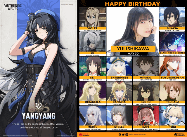 WutheringW0rld's tweet photo. (✨) Jap Voice Actor famosos de personajes de Wuthering Waves 

#wutheringwaves #Wuwa https://t.co/O3Uh7RFDNk