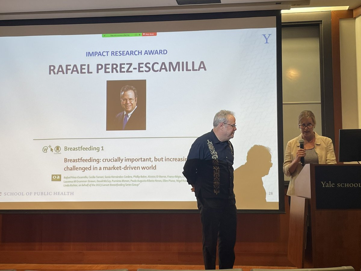 Yale Social and Behavioral Sciences (@sbs_yale) on Twitter photo Congratulations to SBSā <a href="/rperezescamilla/">Rafael Perez-Escamilla</a> for winning the YSPH Impact Research award for his impactful (literally) research on structural solutions to increase breastfeeding against competing marketing forces Congratulations to SBSā <a href="/rperezescamilla/">Rafael Perez-Escamilla</a> for winning the YSPH Impact Research award for his impactful (literally) research on structural solutions to increase breastfeeding against competing marketing forces
