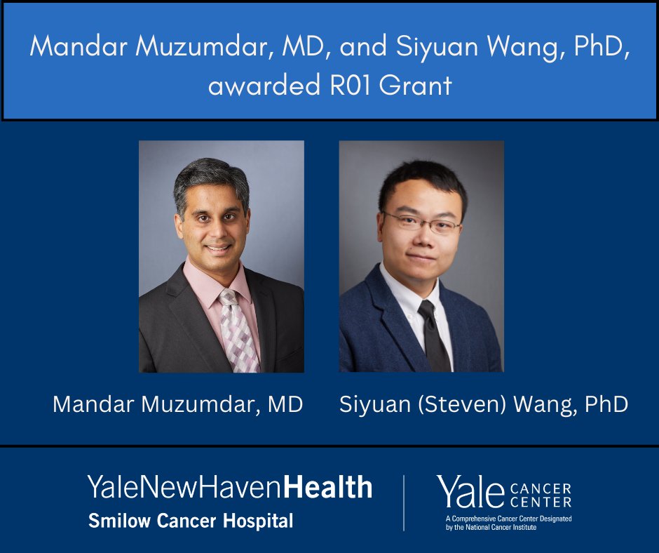 Congratulations to Drs. Mandar Muzumdar @MuzumdarLab and @SStevenWang, who have been awarded an R01 grant from @theNCI to support their research into 3D genome reorganization as a driver of #cancerdevelopment. Co-investigators include: @politikaterina @ambystoma22 @rjhomer57