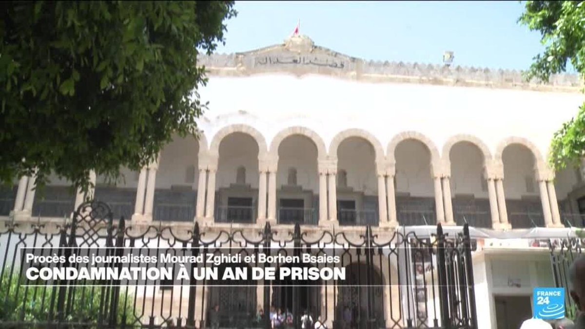 Tunisie : deux chroniqueurs condamnés à un an de prison pour des critiques du pouvoir f24.my/ALnZ.x