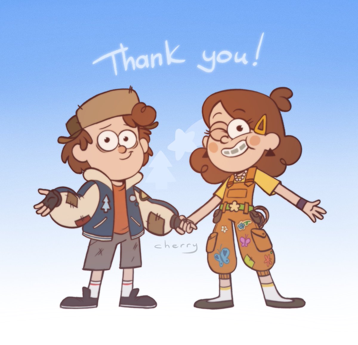 THANK YOU FOR 10K+ FOLLOWERS!! WOW!! I’m glad that so many people enjoyed my new Pines twins design! 💖 If you want to draw them, feel free to tag me or quote retweet this post! Love ya! 🌲💫 #GravityFalls