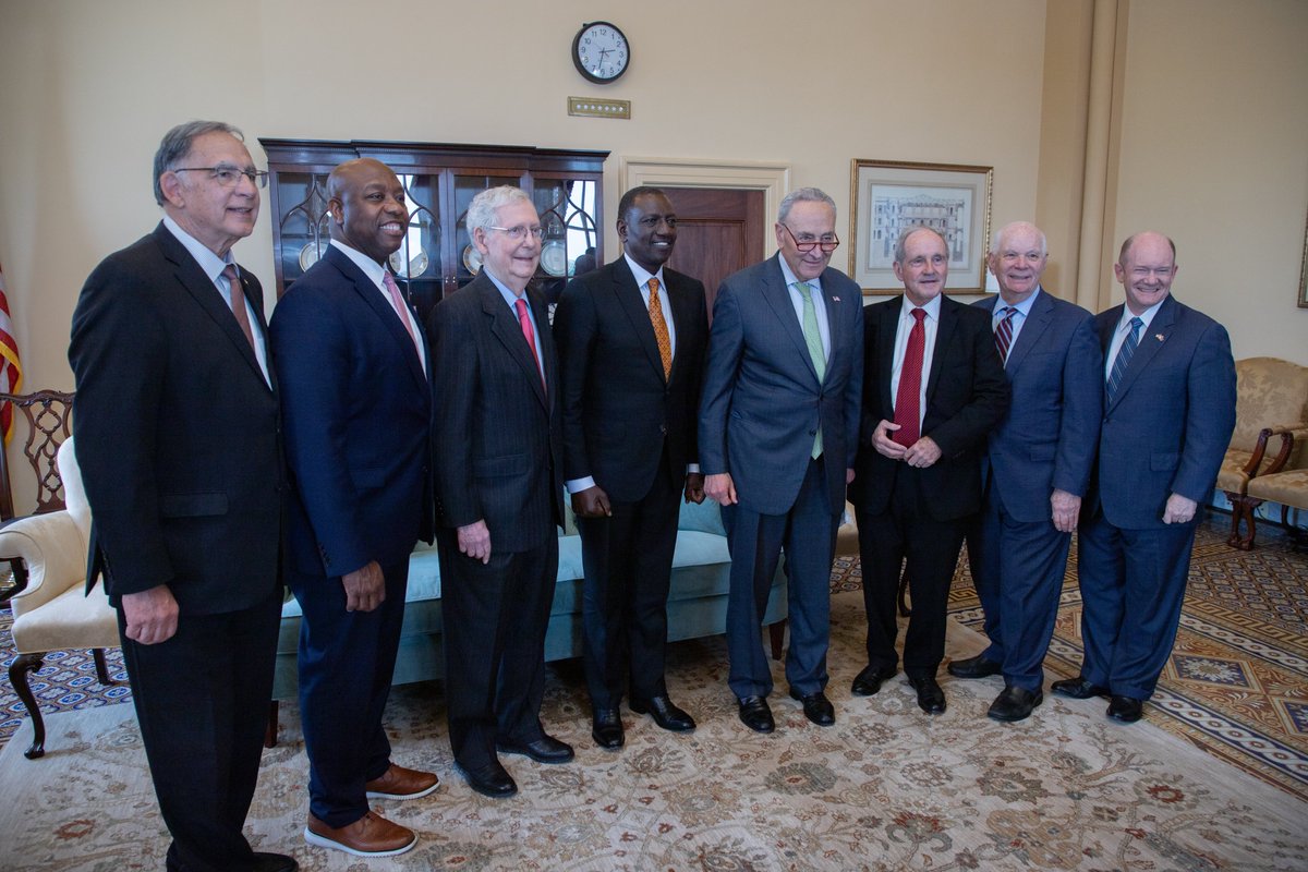 Glad to welcome President @WilliamsRuto to the U.S. Capitol today. Kenya is a critical partner in our shared mission to combat terrorism, and a force for stability across Africa.
