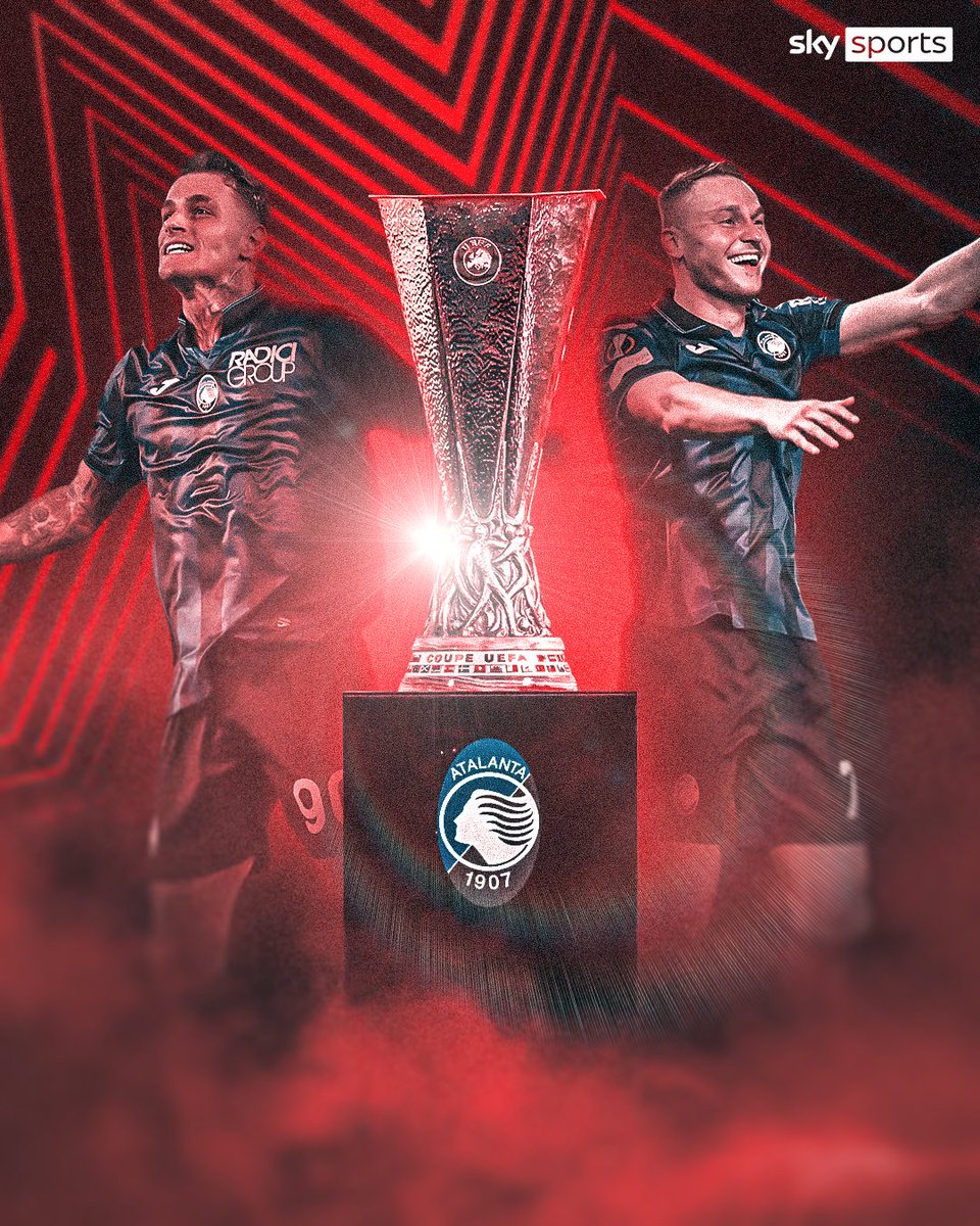 SkyFootball's tweet image. BREAKING: Atalanta have WON the Europa League after beating Bayer Leverkusen 3-0 in the final in Dublin🏆🚨
