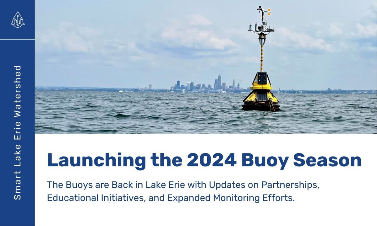 We launched a fleet of Smart Buoys, expanded our telecom network coverage, partnered with CMSD students through Argonaut, grew the Innovation Team, and more! An impressive kickoff to the 2024 Smart Lake Erie Watershed season! 
Read about our updates: buff.ly/3yFPJD1