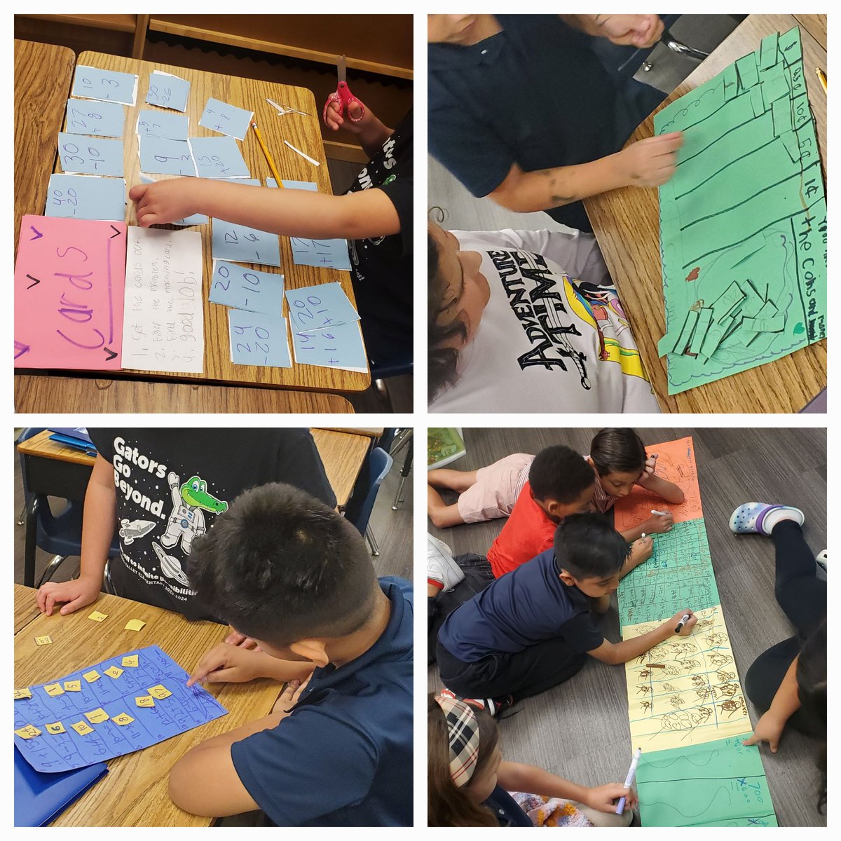 kimperclefarias's tweet image. We played the #mathgames we made for an end of year review and they were so creative! I love how they used the #EurekaMath strategies we learned in their games #RISDweareone