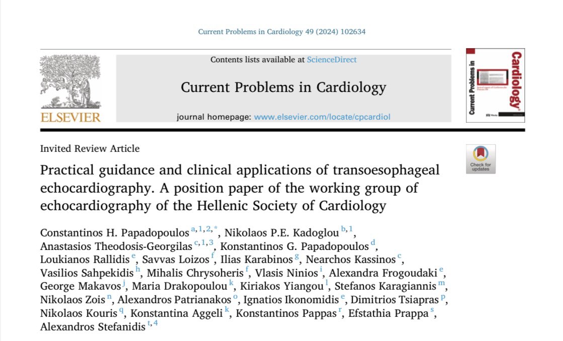 I am happy to share with you our position paper for the implications of TOE by our working group of Echocardiography! I am honored to be one of the main authors! 🙏😀@denisamuraru @EchoSoliman @drozgeozden @leylaelifsade @DonalErwan @bogdan_popescu1 @lpbadano @cardiopole