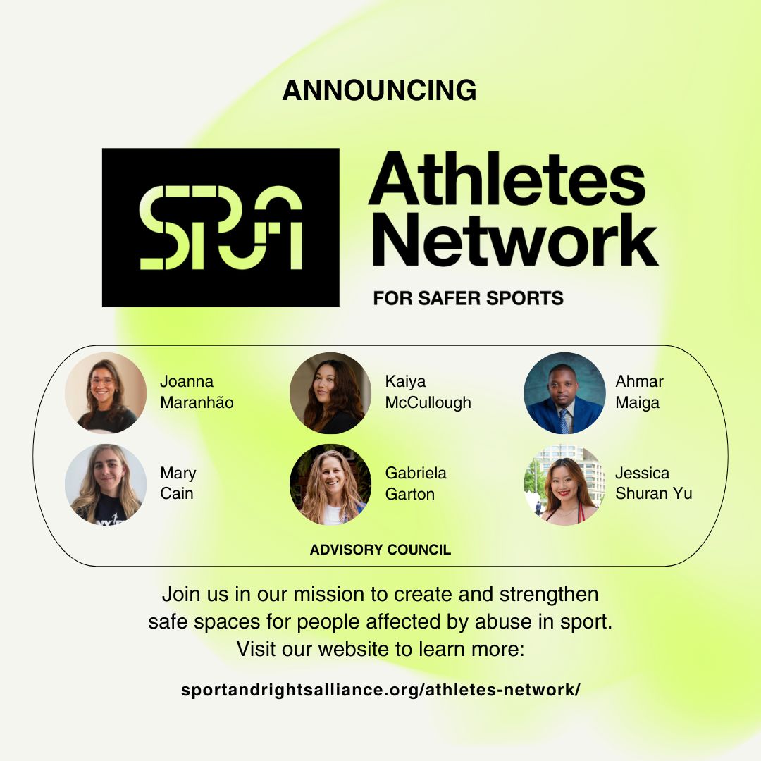 The @Sport_Rights is excited to officially launch the Athletes Network for Safer Sports. Our mission is to create & strengthen safe spaces for people impacted by abuse in sport to further amplify each other’s voices ➡️ loom.ly/J90BjJI#SaferS… #SportsMinded #TAOS