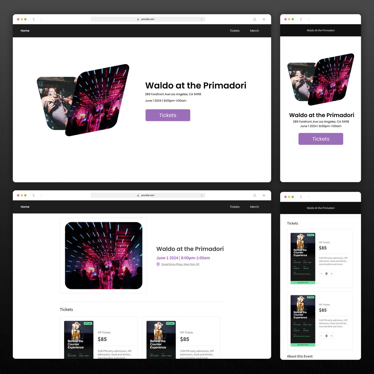 Why push people off your brand to buy tickets when you don't have to? Keep fans engaged and build your brand, not ours, with our easily embeddable ticketing widget.