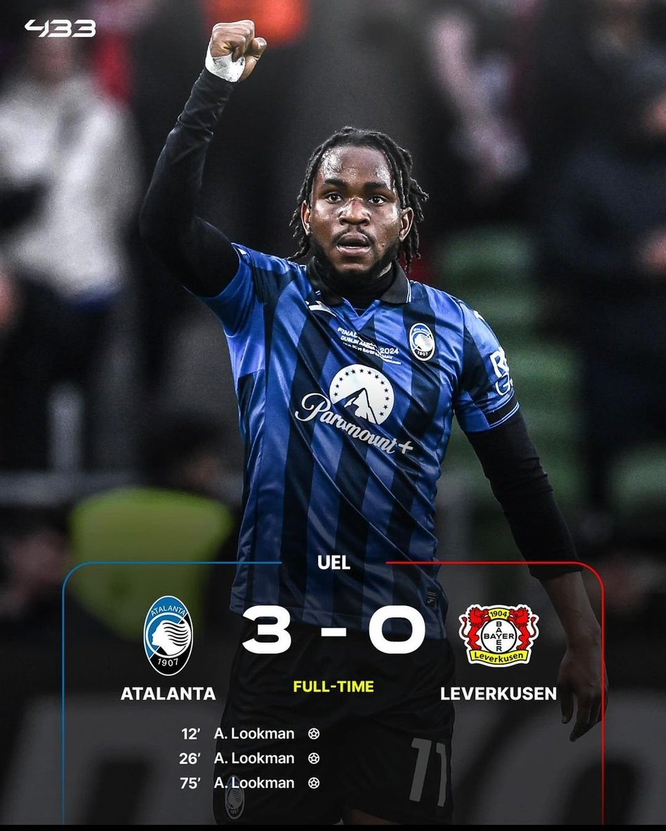 #Leverkusen przegrywa finał Ligi Europy z Atalantą. Jest to pierwszy przegrany mecz Bayeru w tym sezonie. Niestety nie udało im się podtrzymać tytułu niepokonanych