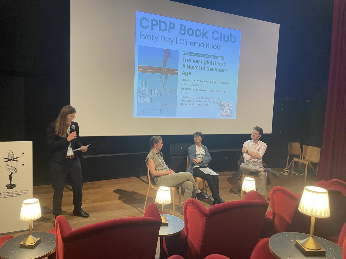 Aurelia Tamò Larrieux (@a_a_tamo) on Twitter photo Great discussion with Prof. Carme Torras on what science fiction can tell us about the future of AI, education, and the law! With <a href="/FascinatingTech/">konrad kollnig</a> and Charlotte Ducuing <a href="/maaslawtech/">Maastricht Law&Tech Lab</a> <a href="/CiTiP_KULeuven/">CiTiP KU Leuven</a> <a href="/DrechslerLaura/">Laura Drechsler</a> <a href="/CPDPconferences/">CPDP Conferences</a> Great discussion with Prof. Carme Torras on what science fiction can tell us about the future of AI, education, and the law! With <a href="/FascinatingTech/">konrad kollnig</a> and Charlotte Ducuing <a href="/maaslawtech/">Maastricht Law&Tech Lab</a> <a href="/CiTiP_KULeuven/">CiTiP KU Leuven</a> <a href="/DrechslerLaura/">Laura Drechsler</a> <a href="/CPDPconferences/">CPDP Conferences</a>
