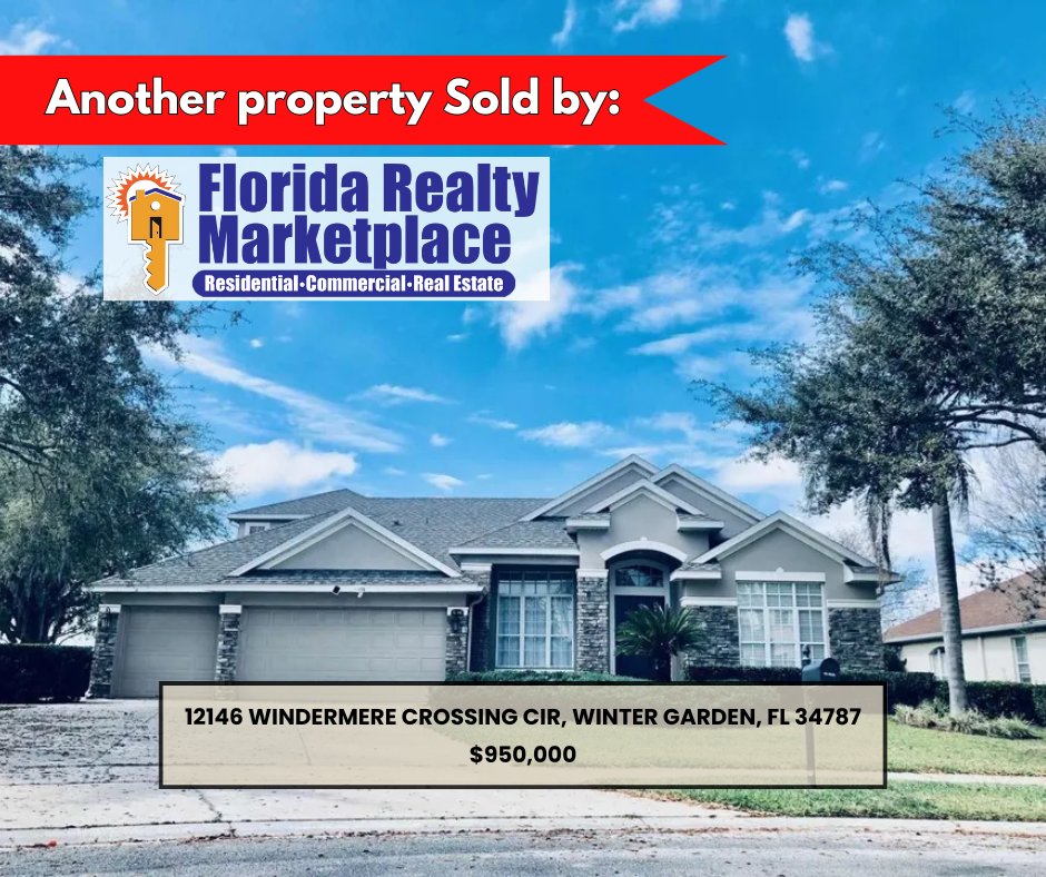 Another Home Sold by Florida Realty Marketplace!
Call 863-877-1915 for us to help you with buying or selling your home!

#soldhome #Floridarealtymarketplace #wintergardenfl