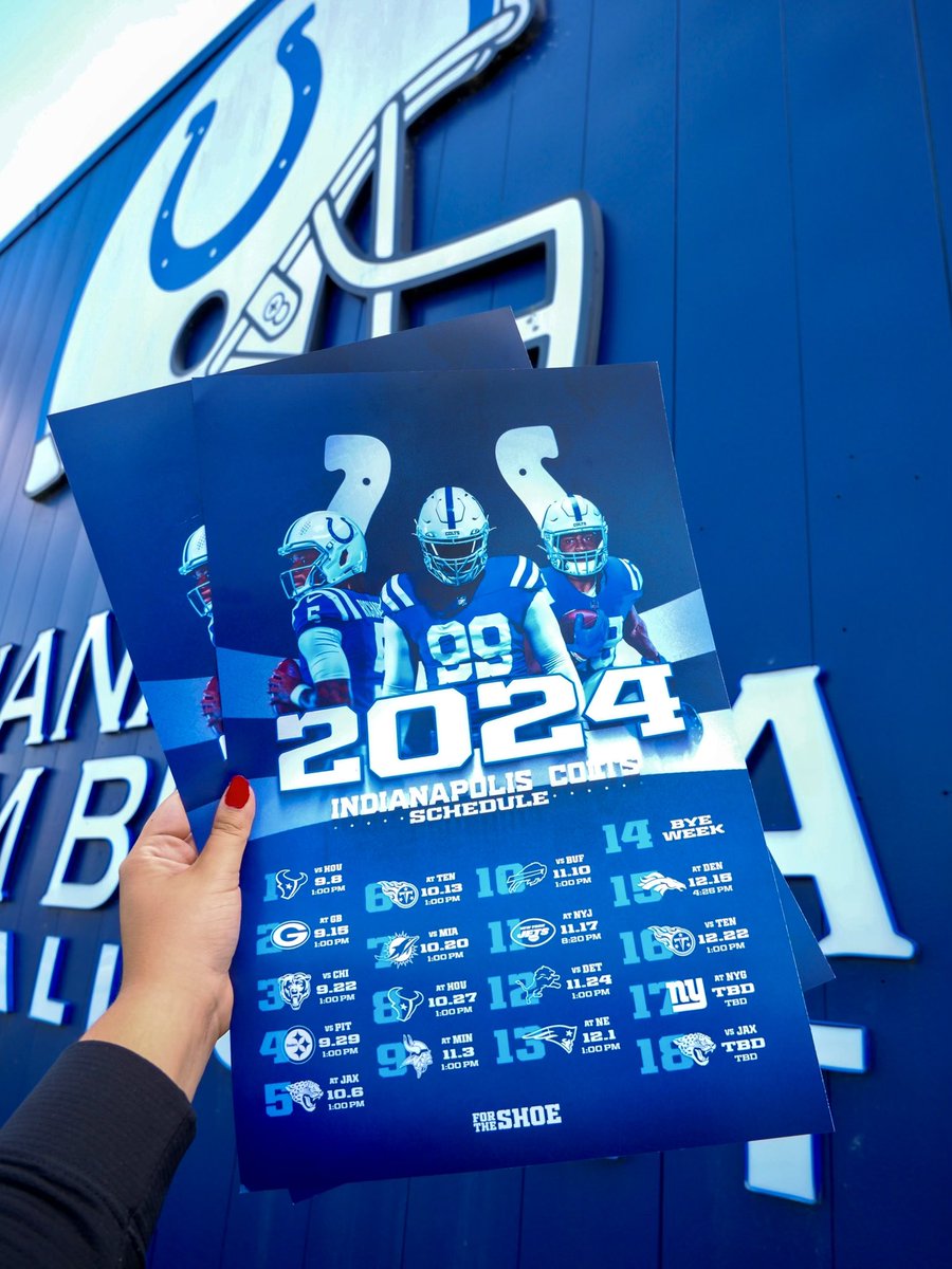 That fresh 2024 Schedule Poster 👀 Grab yours at select locations. ➡️ colts.com/schedule/