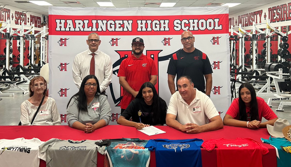 Big Congratulations to Harlingen High School student-athlete, Abigail Garcia, who just signed her letter of intent for the Concordia University softball team! We wish you all the best for next year!