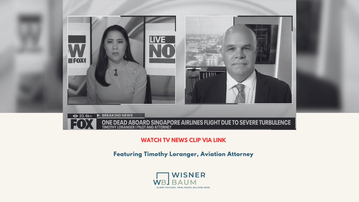One passenger was killed and 71 people were injured when severe turbulence rocked a Singapore Airlines flight on May 21, 2024. Live Now Fox interviewed Wisner Baum senior partner, pilot and aviation attorney Timothy Loranger about the incident. The plane was traveling from London