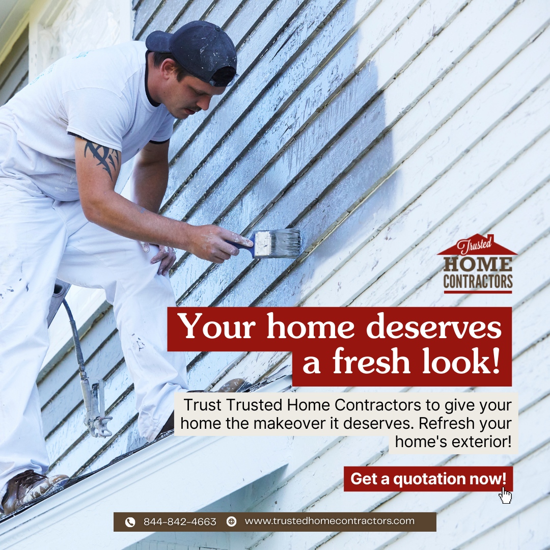 trusted986441's tweet photo. Give your home the makeover it deserves! Trust Trusted Home Contractors to refresh your home's exterior with our expert painting services.

Contact us today at 844-842-4663 to schedule your consultation. Visit  https://t.co/I6goxIp6bX to learn more!🏡✨ https://t.co/5Dy1dnepNQ